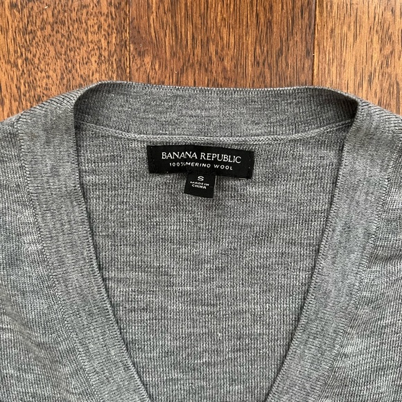 NWOT Banana Republic Grey Merino Wool Sweater - Picture 3 of 8